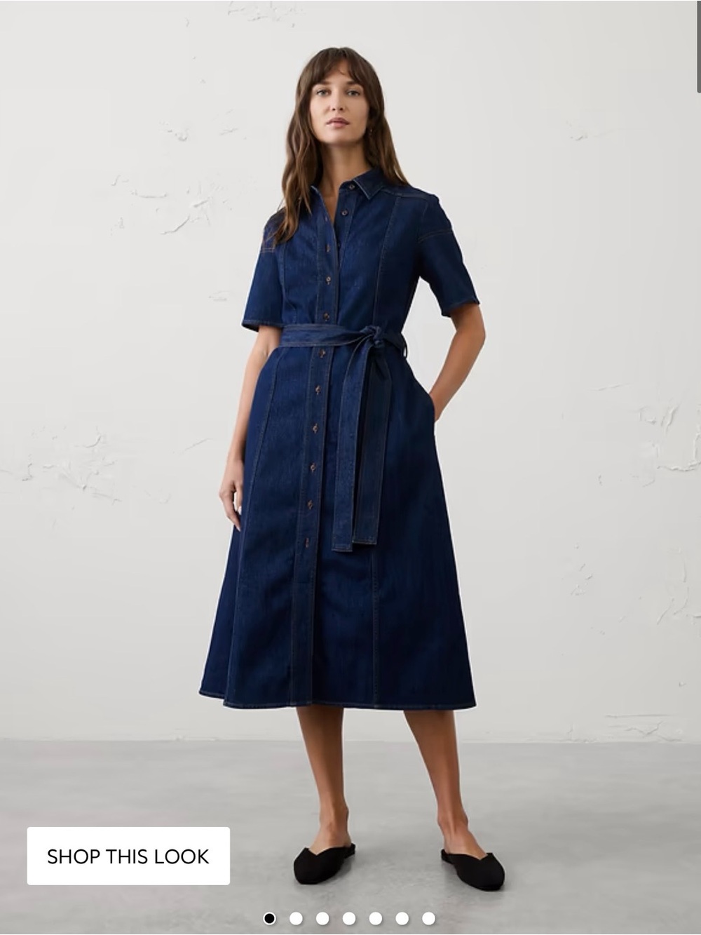 Banana Republic denim midi shirtdress size 8